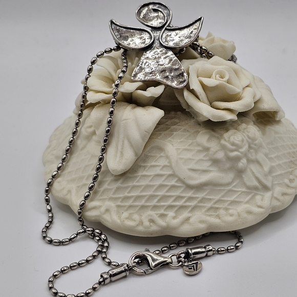 ⬇️Silpada Chain with Silpada “Watch Over Me" Angel Pendant/Pin ⬇️PRICE DROP⬇️ - Picture 3 of 15
